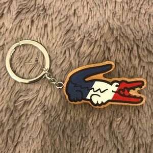 NEW‼️LACOSTE‼️Red, White & Blue Alligator Keychain